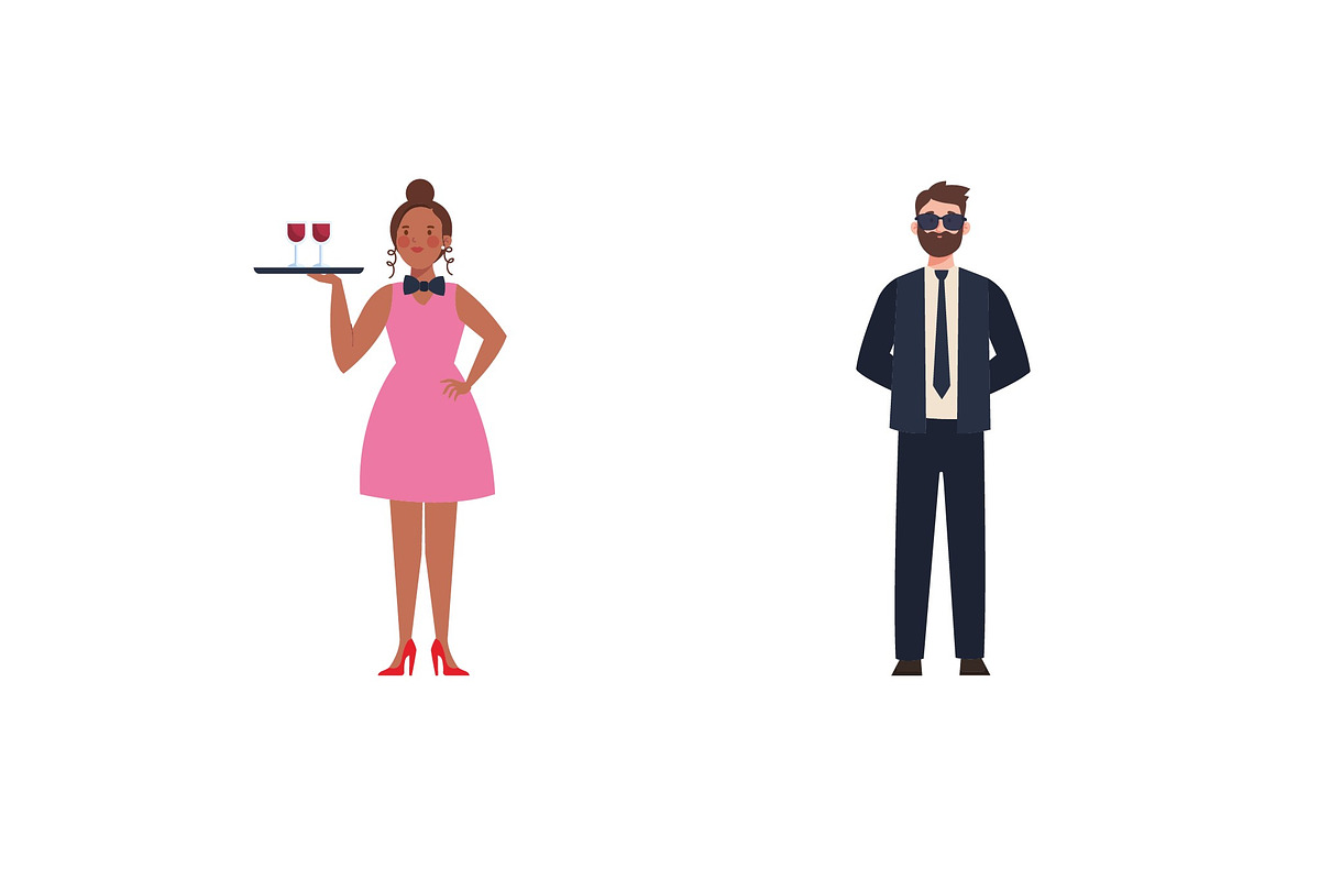 Casino People Illustration Set preview 2