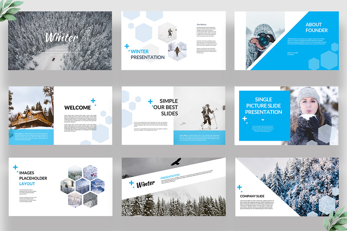 Winter Google Slides Template, a Presentation Template by Infinity Vector Studio (Photo 3 of 5)