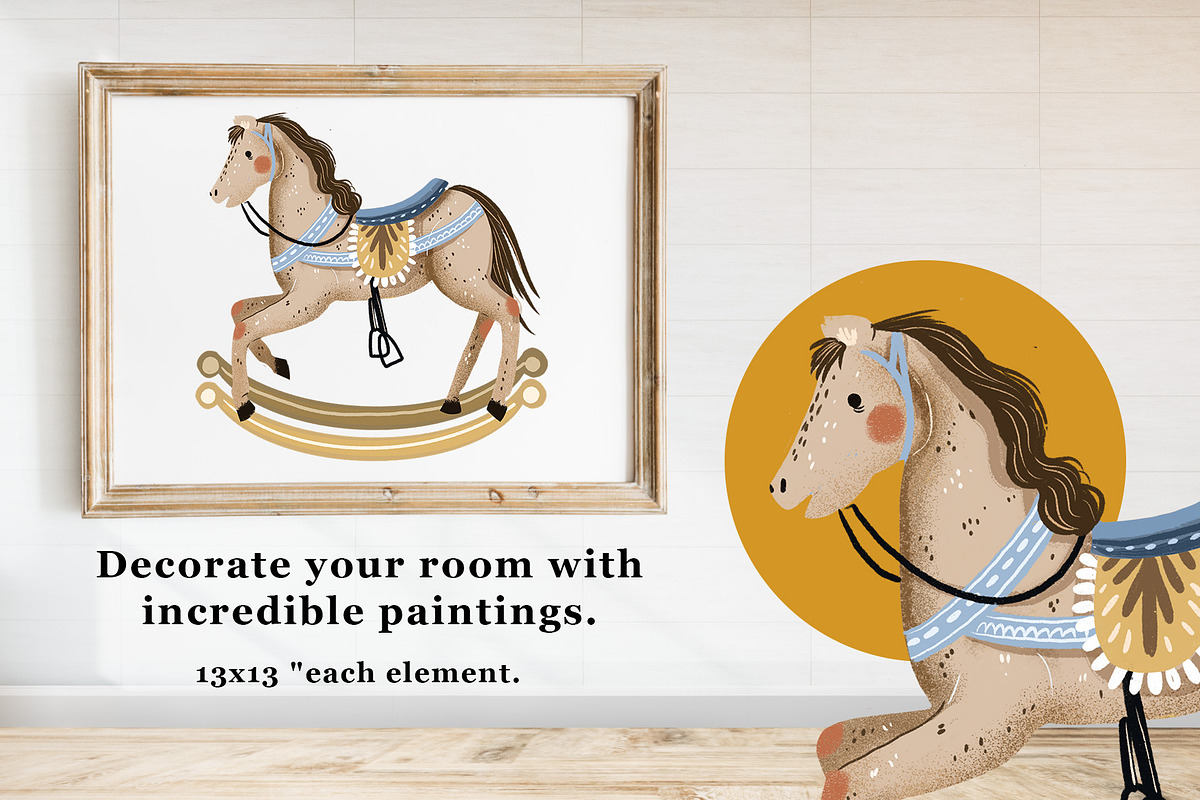 Vintage toys. Hand drawn clipart set, an Illustration by Cocoa studio by Eliza M (Photo 6 of 8)