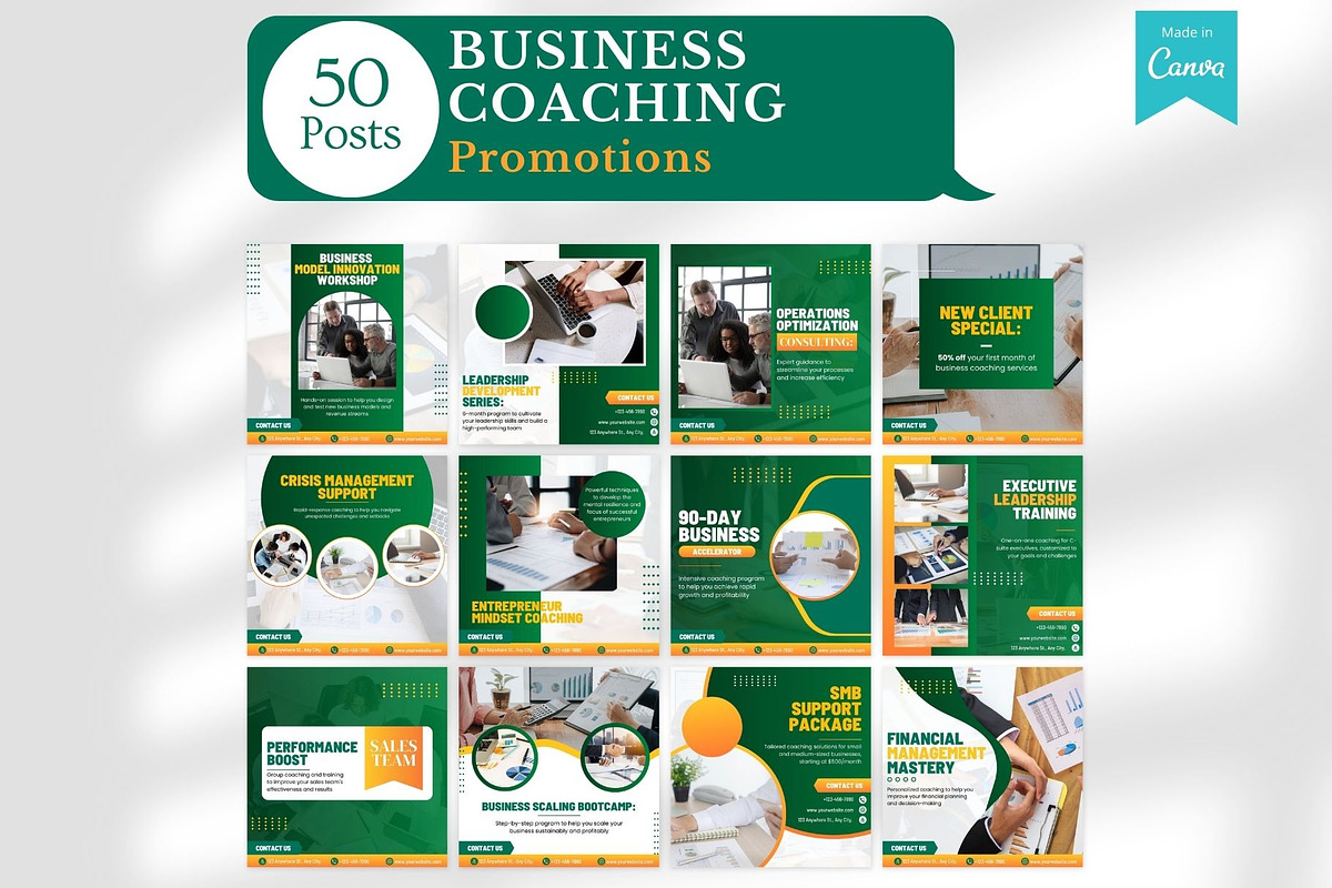 520 Business Coaching Canva Template, a Social Media Template by Viral Content Design (Photo 9 of 17)