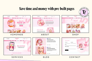 Pink Bakery Cake Website Template