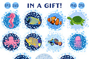 Underwater World Pattern, a Pattern Graphic by Michiru13 (Thumbnail 17 of 19)