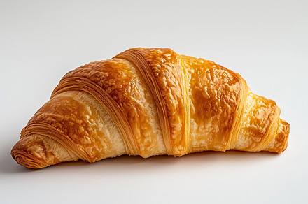 French croissant on white background, a Food & Drink Photo by MistyDay