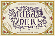Muba News Typeface, a Serif Font by alit design (Thumbnail 1 of 20)