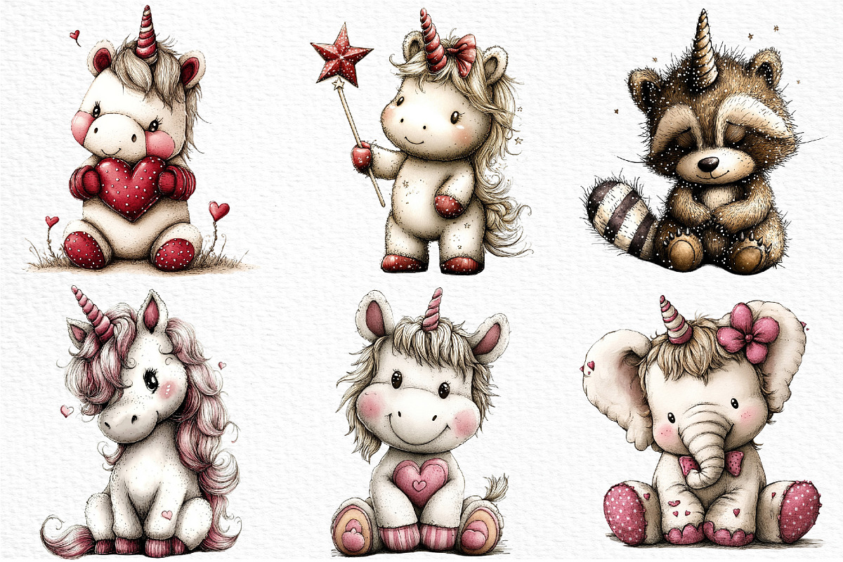 Whimsical Unicorn Day Animal Clipart, an Illustration by Craft Nest (Photo 4 of 5)
