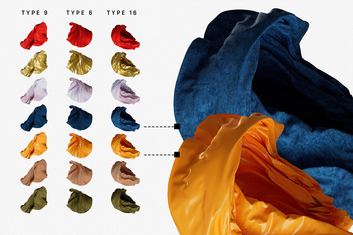 3D Cloth FABRIC Elements, an Object Graphic by KAT (Photo 3 of 7)