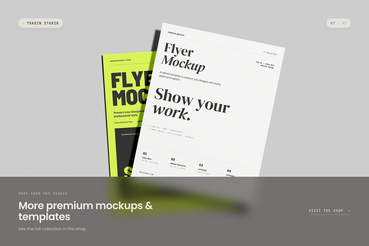 US Letter Flyer Mockup, an Advertising Mockup by Toasin Studio (Photo 7 of 7)