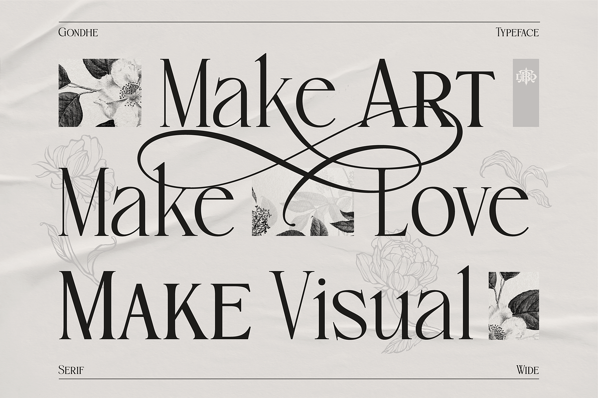 Gondhe - Elegant Serif with Swashes, a Serif Font by Burntilldead (Photo 3 of 12)
