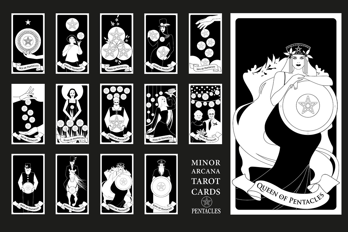 Tarot Black and White. 78 cards, an Illustration by La Inspiratriz (Photo 2 of 9)