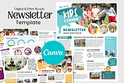 Canva Newsletter Template for Kids, a Flyer Template by PixelCraft (Thumbnail 1 of 15)