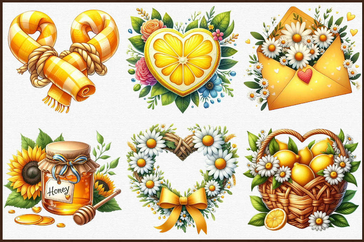 Romantic Summer Clipart, an Illustration by Sublimation Artist (Photo 3 of 6)