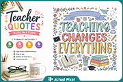 Teacher Quotes Sublimation Bundle, an Education Illustration by Actual Pixel (Thumbnail 4 of 18)
