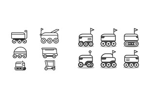 Various designs of delivery robots, a Technology Illustration by ZinetroN