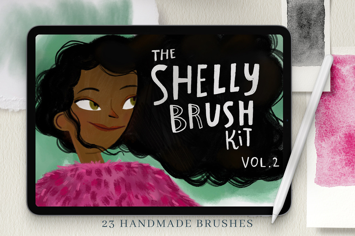 Procreate Brushes Watercolor Pencil, a Brush Add-On by Shelly Laslo Illustration (Photo 1 of 5)