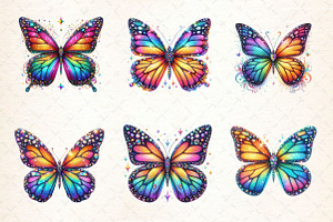 Monarch Butterfly Watercolor Clipart