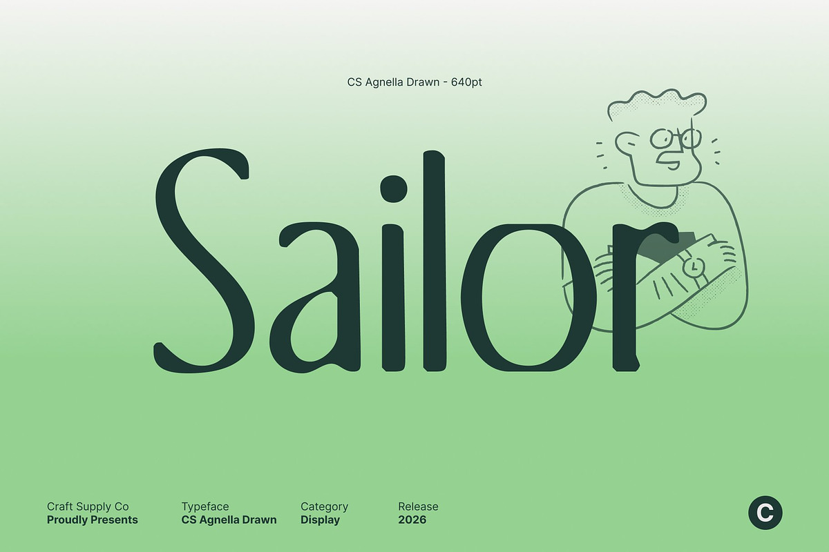 CS Agnella Drawn, a Serif Font by Craft Supply Co. (Photo 2 of 8)
