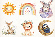 Boho Baby Doodles Sublimation Clipar, an Illustration by Watercolor design (Thumbnail 4 of 4)