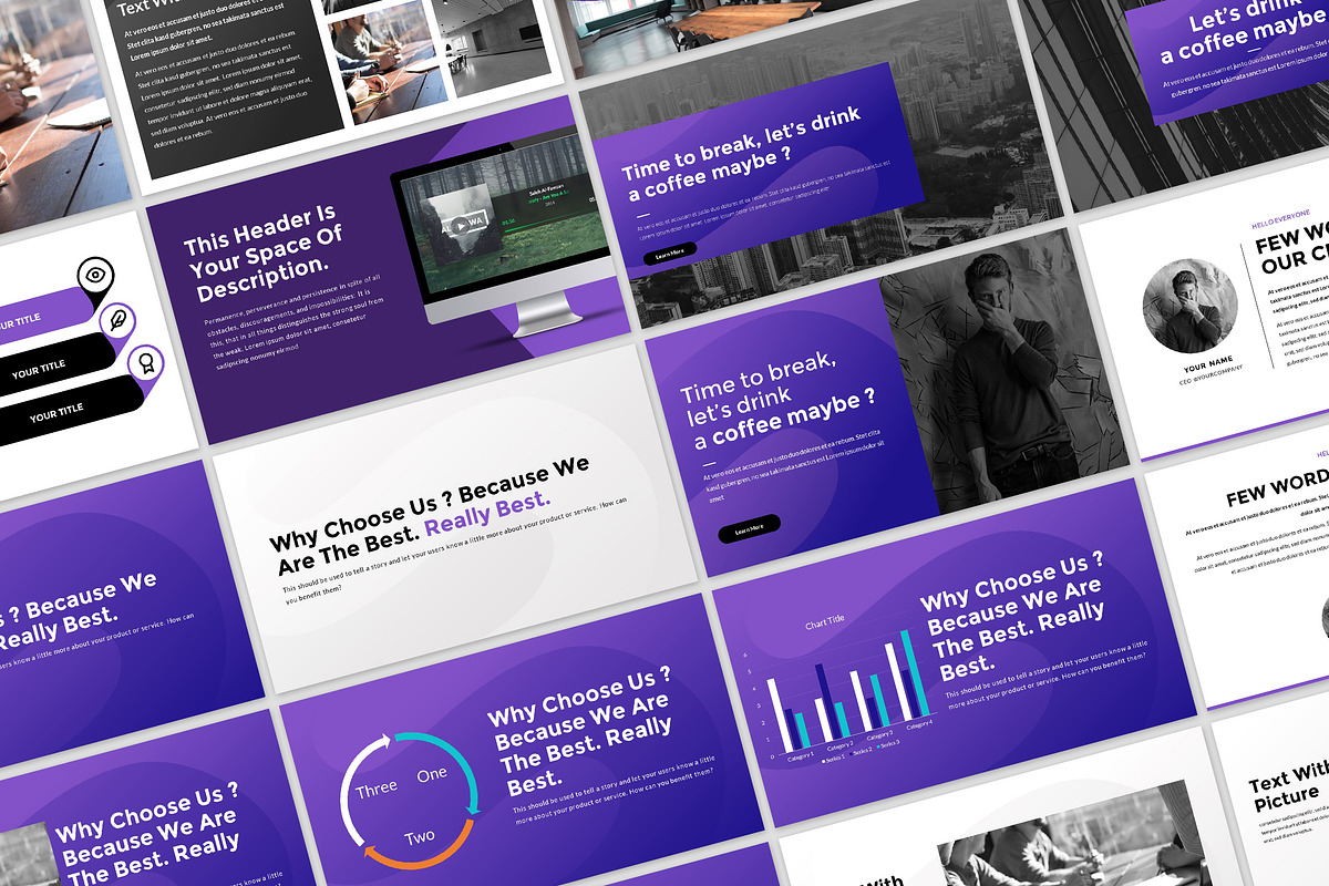 Clean Four Presentation, a Presentation Template by Fitra Noor (Photo 1 of 4)