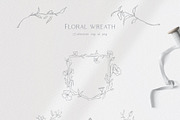 Floral wreath, flower monogram frame, an Illustration by Summer Nightingale Art (Thumbnail 3 of 8)