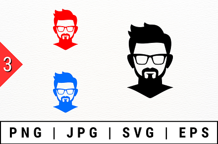 Hipster Avatar Silhouettes Icon