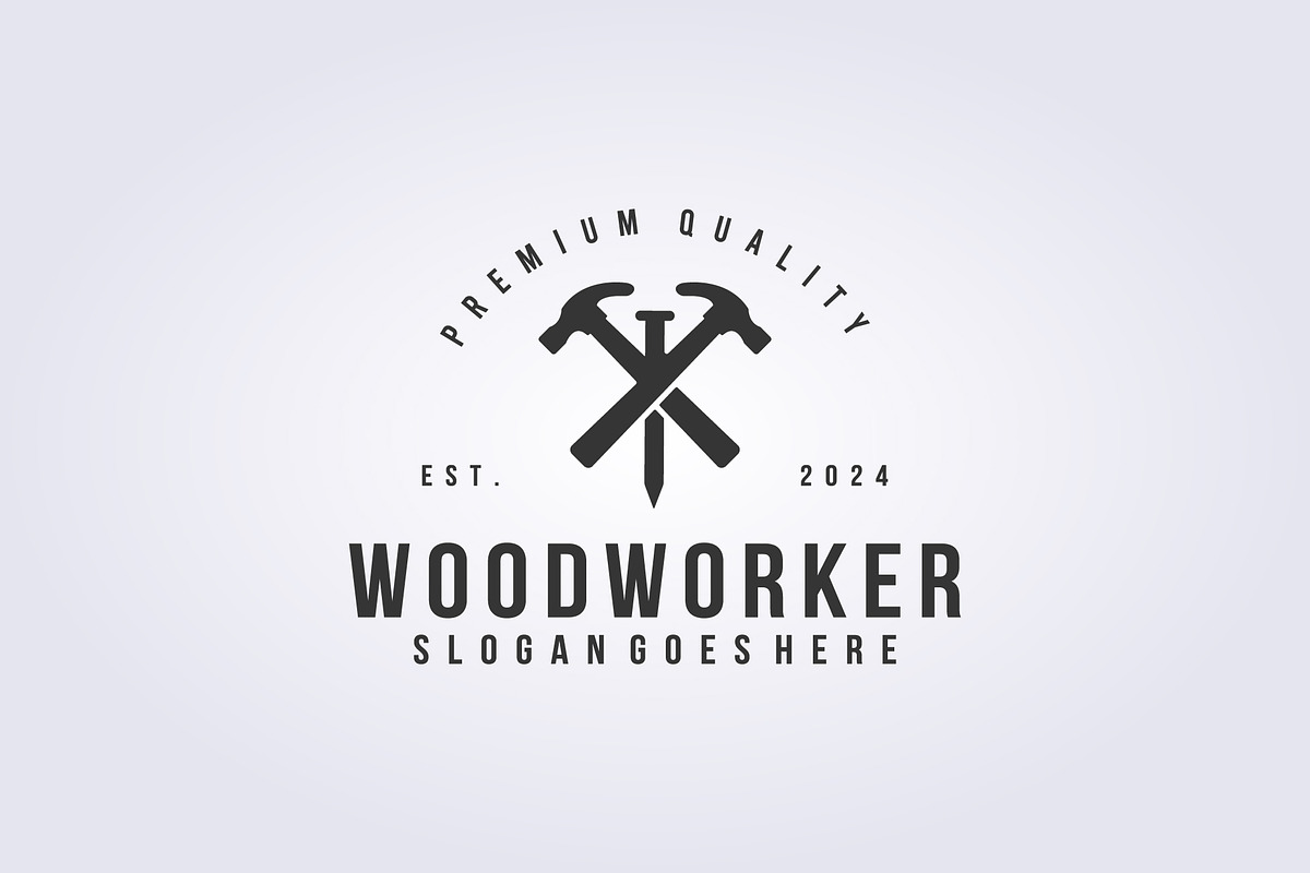 woodworker tools symbol icon logo, a Branding & Logo Template by Lodzrov