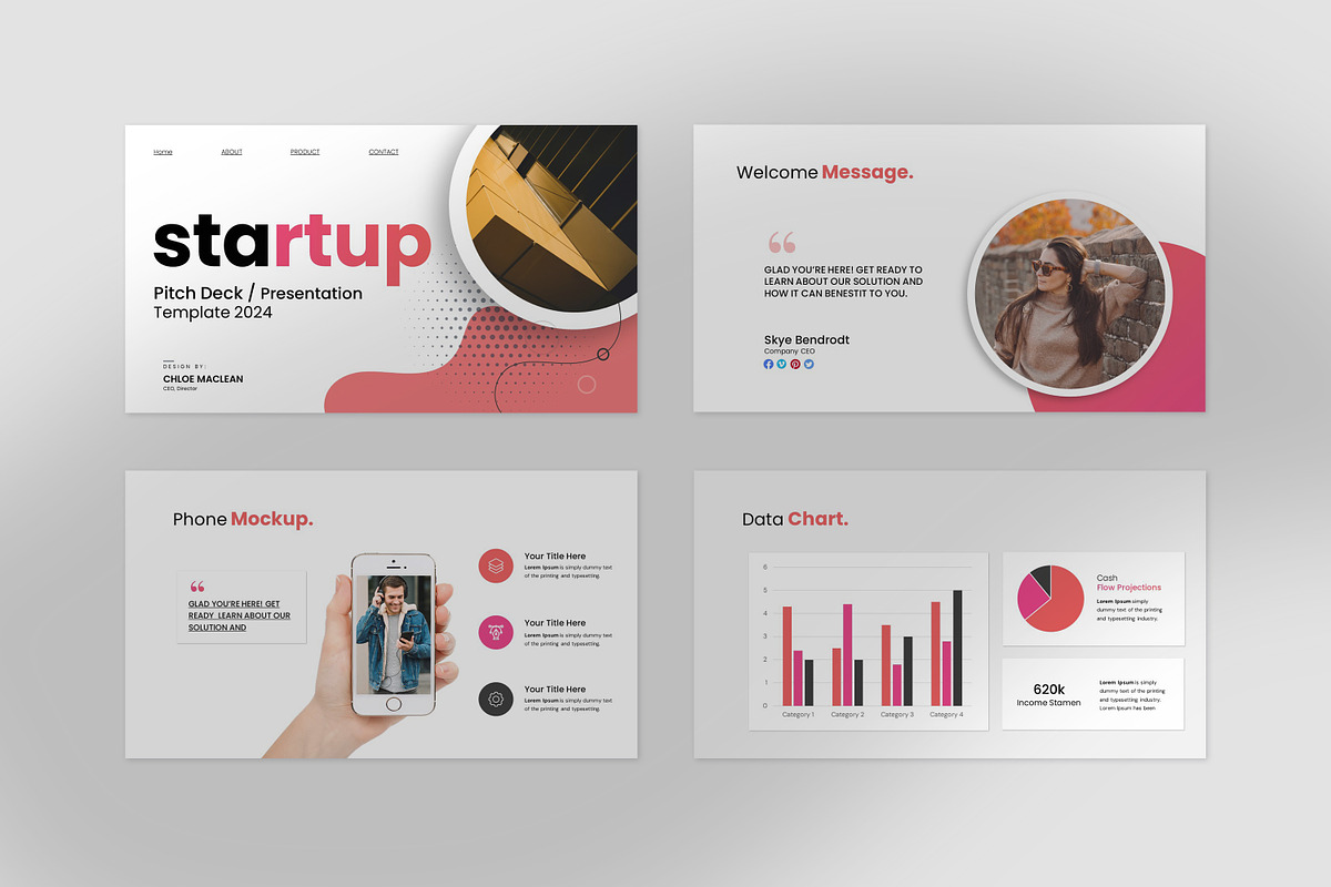 Startup Pitch Deck Template, a Presentation Template by evgenystudio