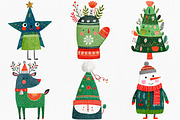 Cute Blue Christmas Clipart, an Illustration by Canvas Craft (Thumbnail 2 of 8)
