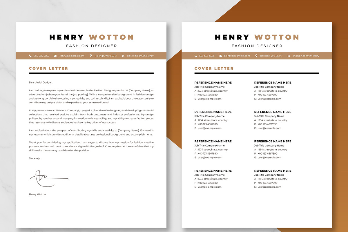 Fashion Designer Resume Template, a Resume Template by ResumeInventor (Photo 4 of 9)
