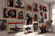 Native American Spirit Wall Art Set, an Illustration by PrintablesByFranklyn (Thumbnail 1 of 8)