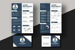 Modern Resume Design Template, a Resume Template by BrandlyTemplate