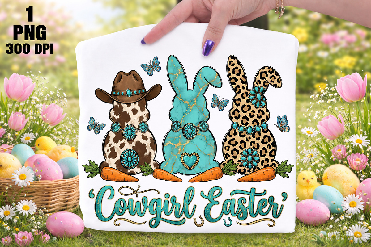 Cowgirl Easter Western Easter Png, an Illustration by Daily.Designs (Photo 1 of 5)