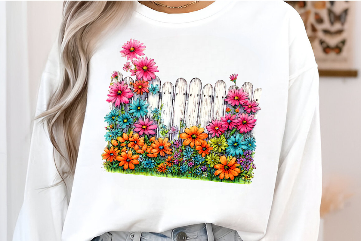 Watercolor Spring Fence Clipart, an Illustration by GatewayDesign (Photo 3 of 5)