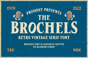 Brochels A Retro Vintage Serif Font