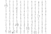 Stylish Characters illustrations, an Illustration by Vector Portal (Thumbnail 5 of 6)