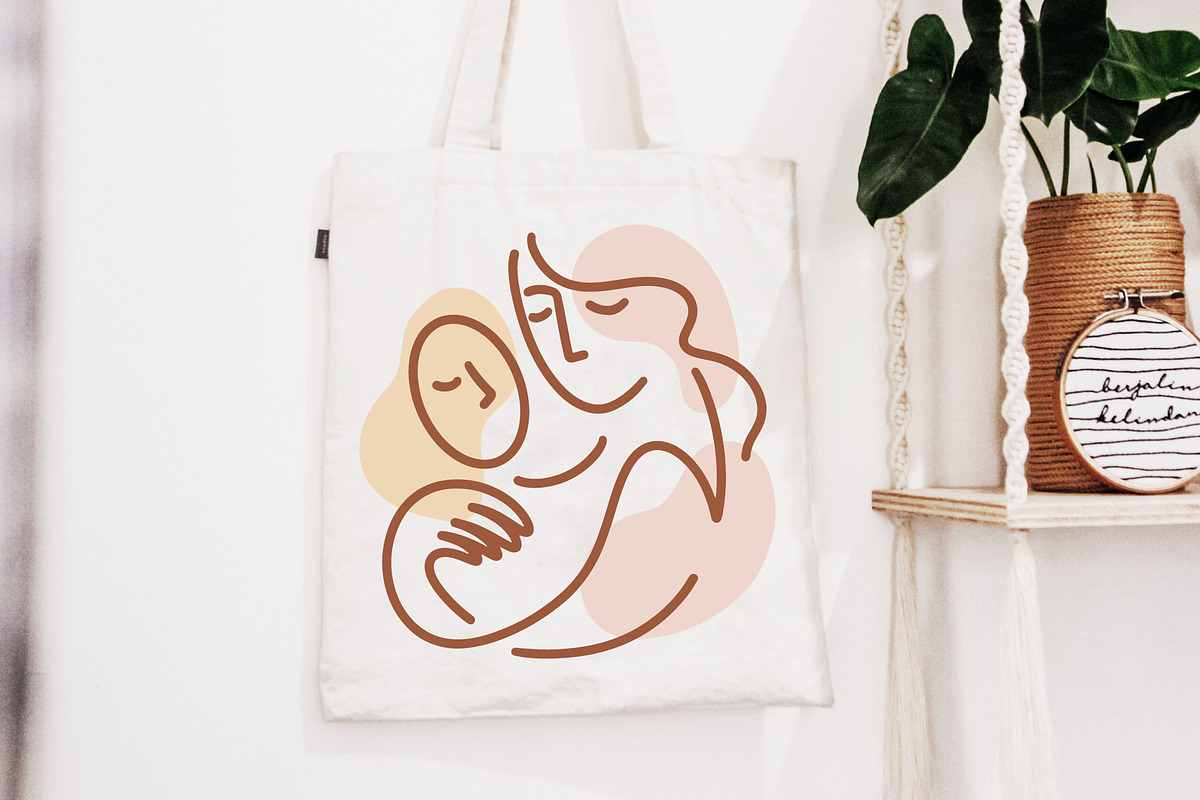 Mother and Baby Vector Pack +SVG, a Graphic by Katrinelly (Photo 10 of 11)