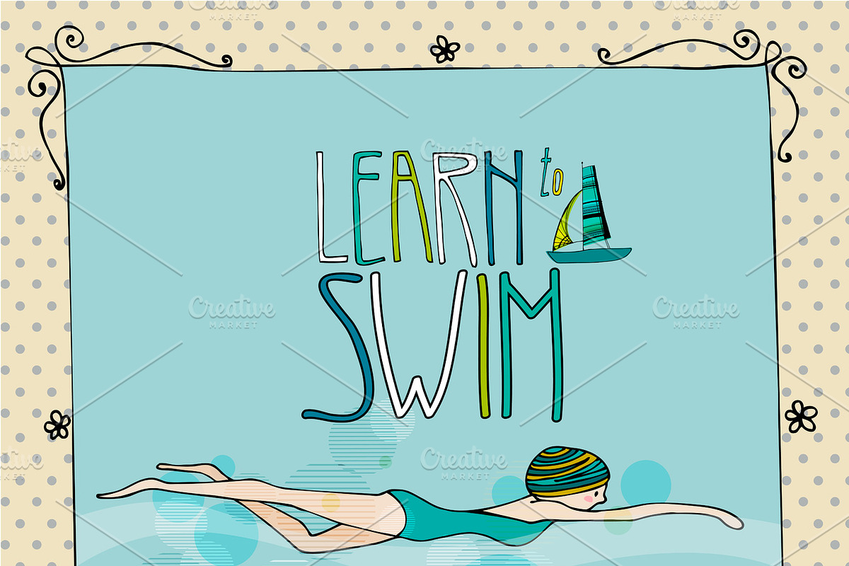 swim, a Person Illustration by rebekka_ivacson