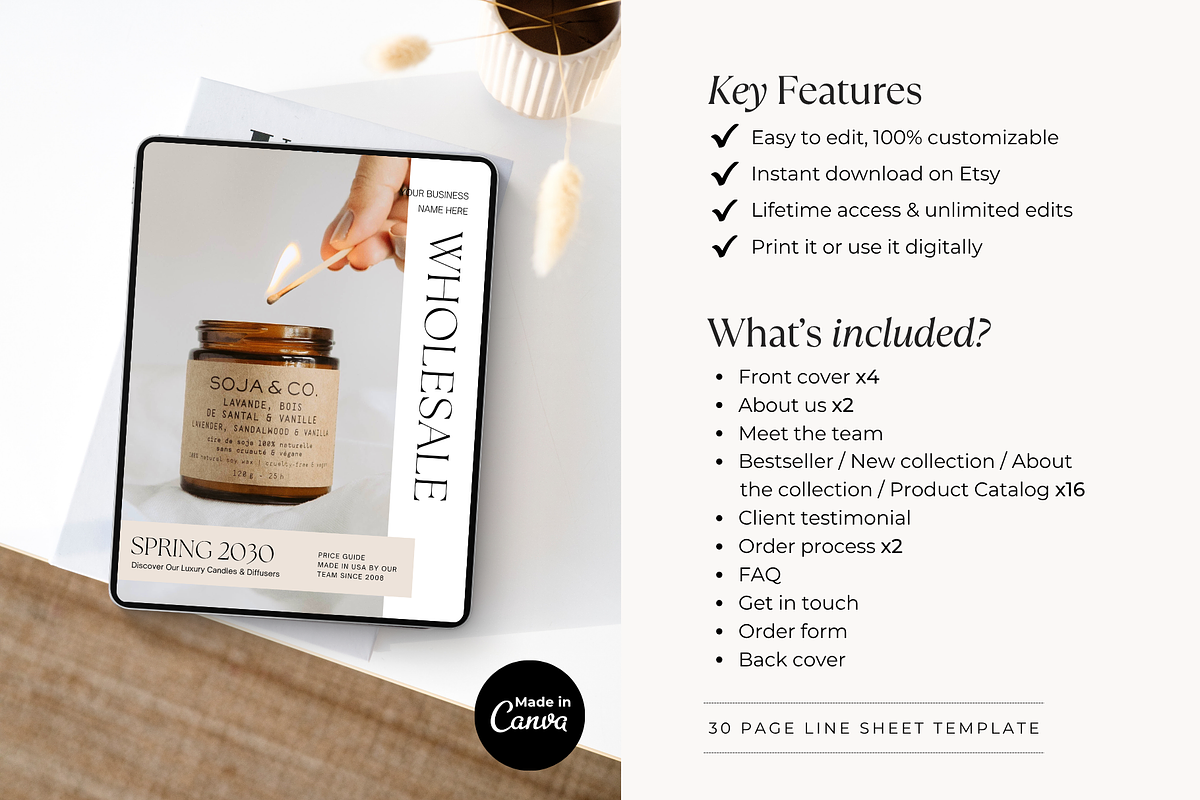 Product Catalog, Line Sheet Template, a Brochure Template by ShopRShop (Photo 4 of 10)