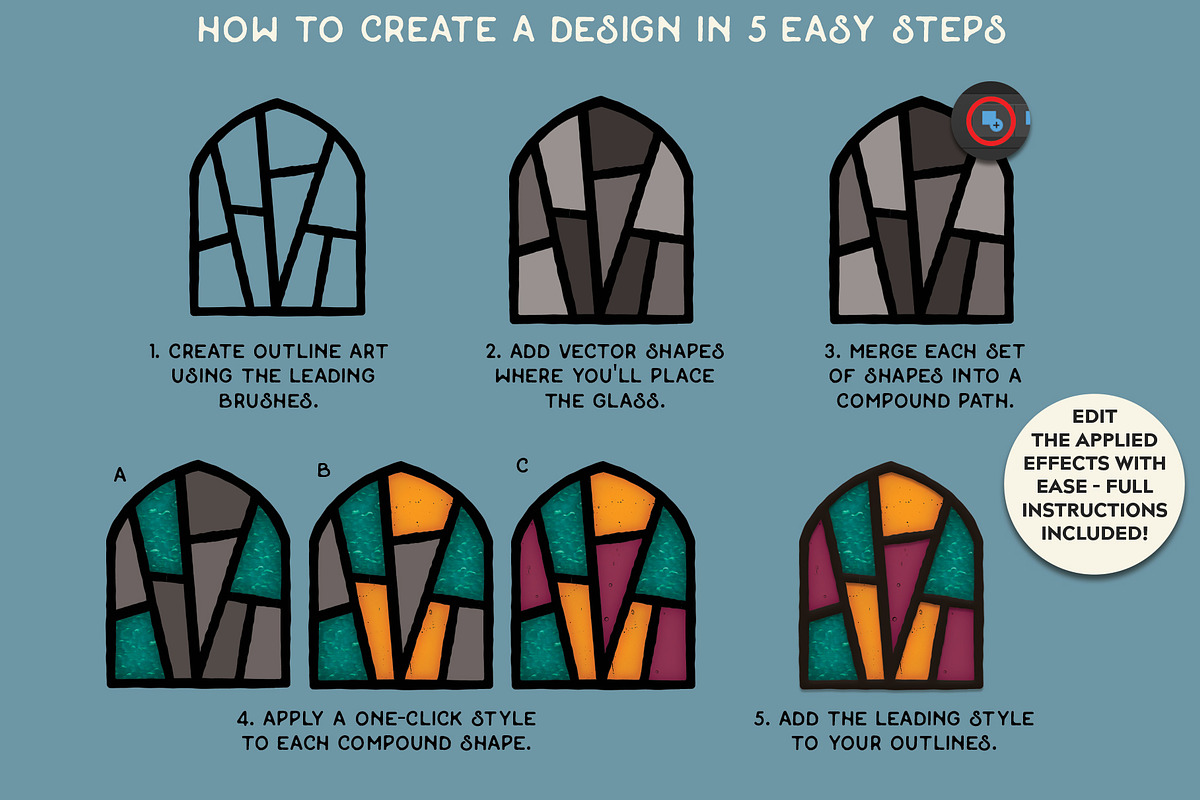 Stained Glass Creator - Affinity, a Brushes & More by The Artifex Forge (Photo 11 of 18)