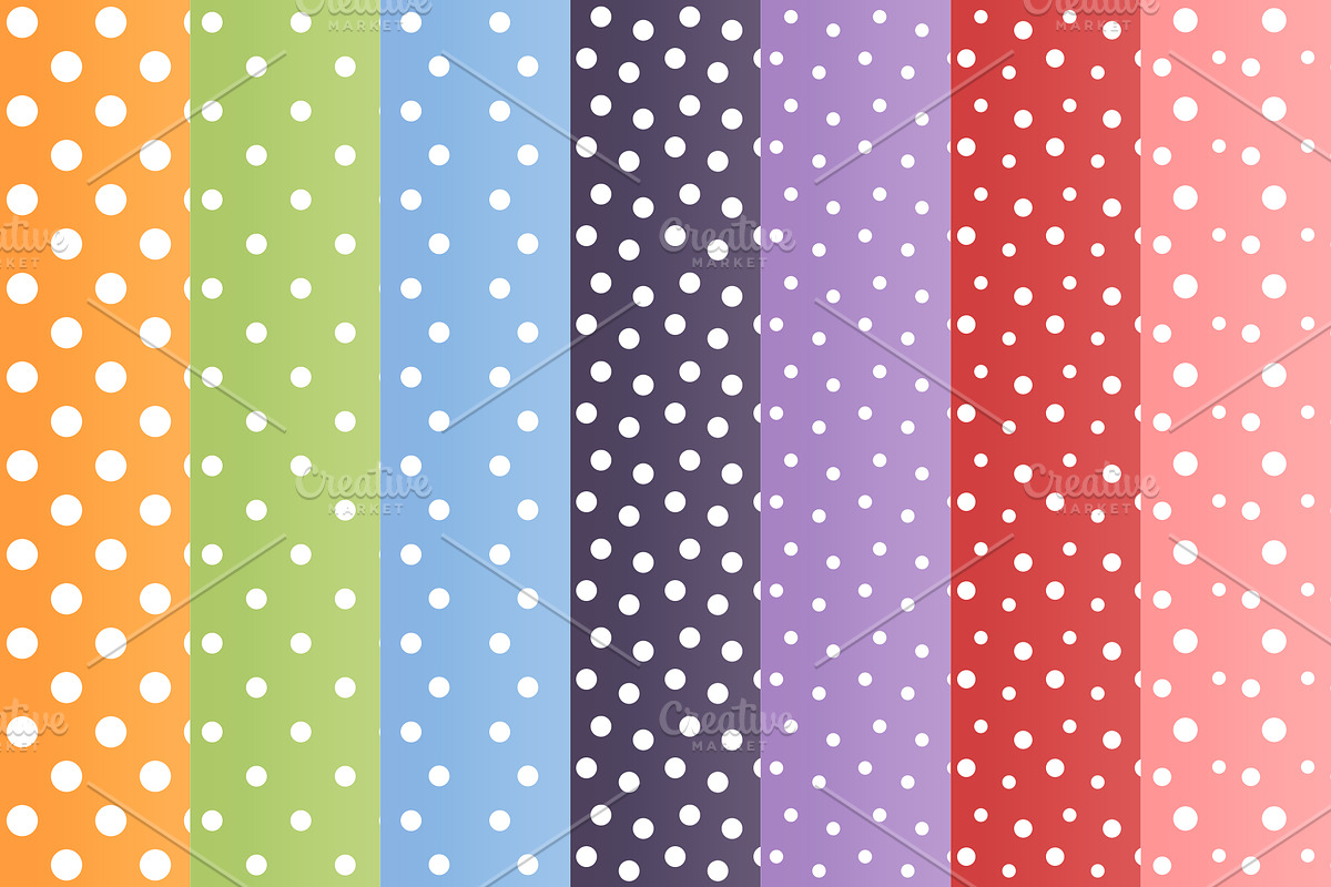 Retro Dotted Patterns, a Pattern Graphic by Mark Borbely (Photo 2 of 4)