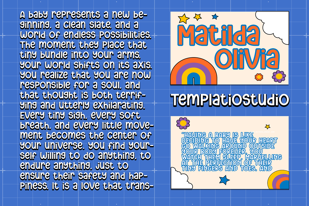 Birthday Holiday Display Font, a Sans Serif Font by Templatiostudio (Photo 6 of 12)
