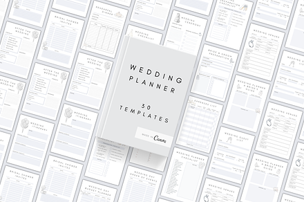 Digital Wedding Planner Canva PDF, a Stationery Template by BRANDcontent