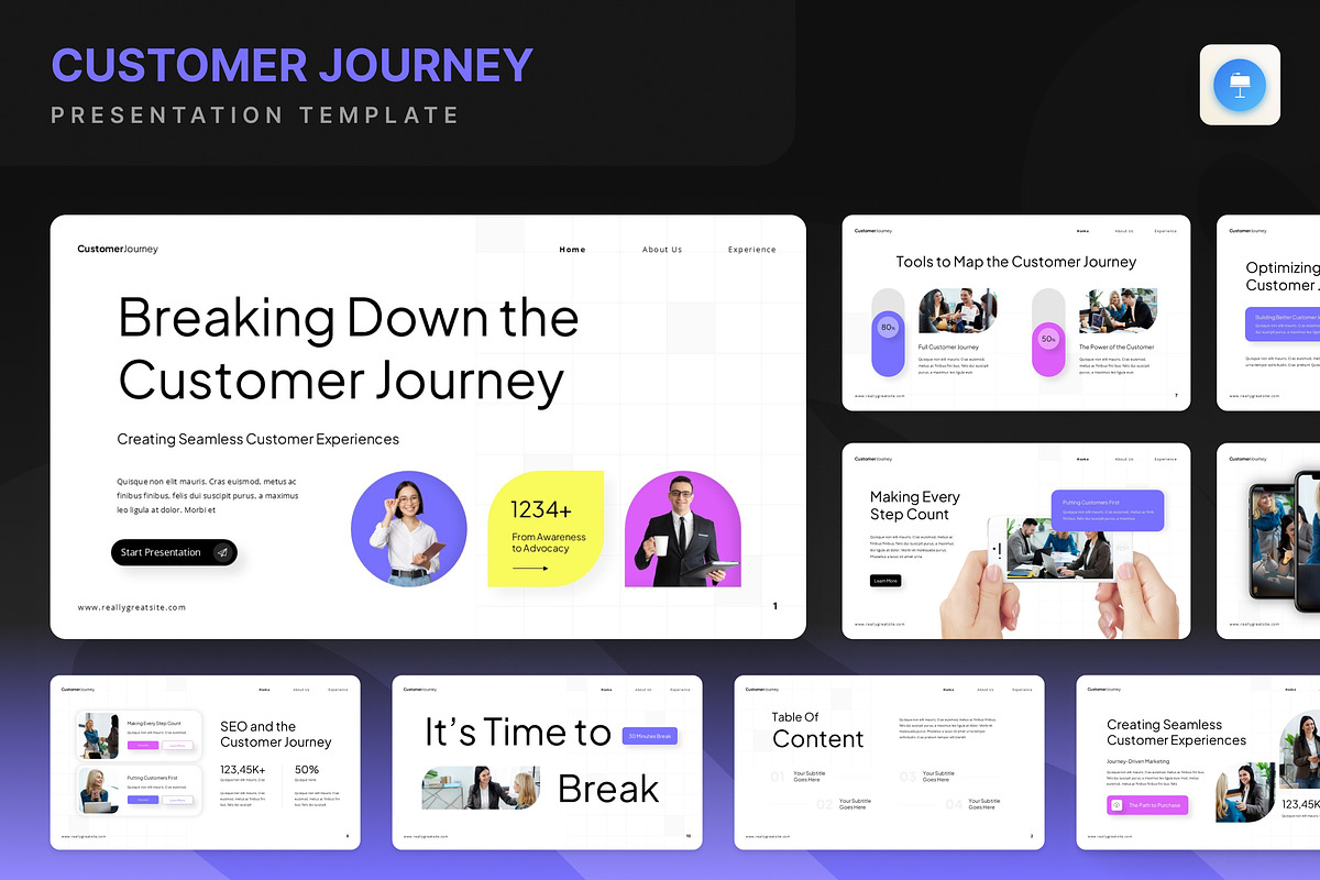 Customer Journey Presentation, a Presentation Template by Annora Studio (Photo 1 of 7)