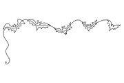 Halloween corner border with flying, a Seasonal Illustration by Valenty (Thumbnail 1 of 3)