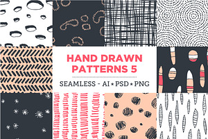 100 Hand Drawn Patterns Bundle