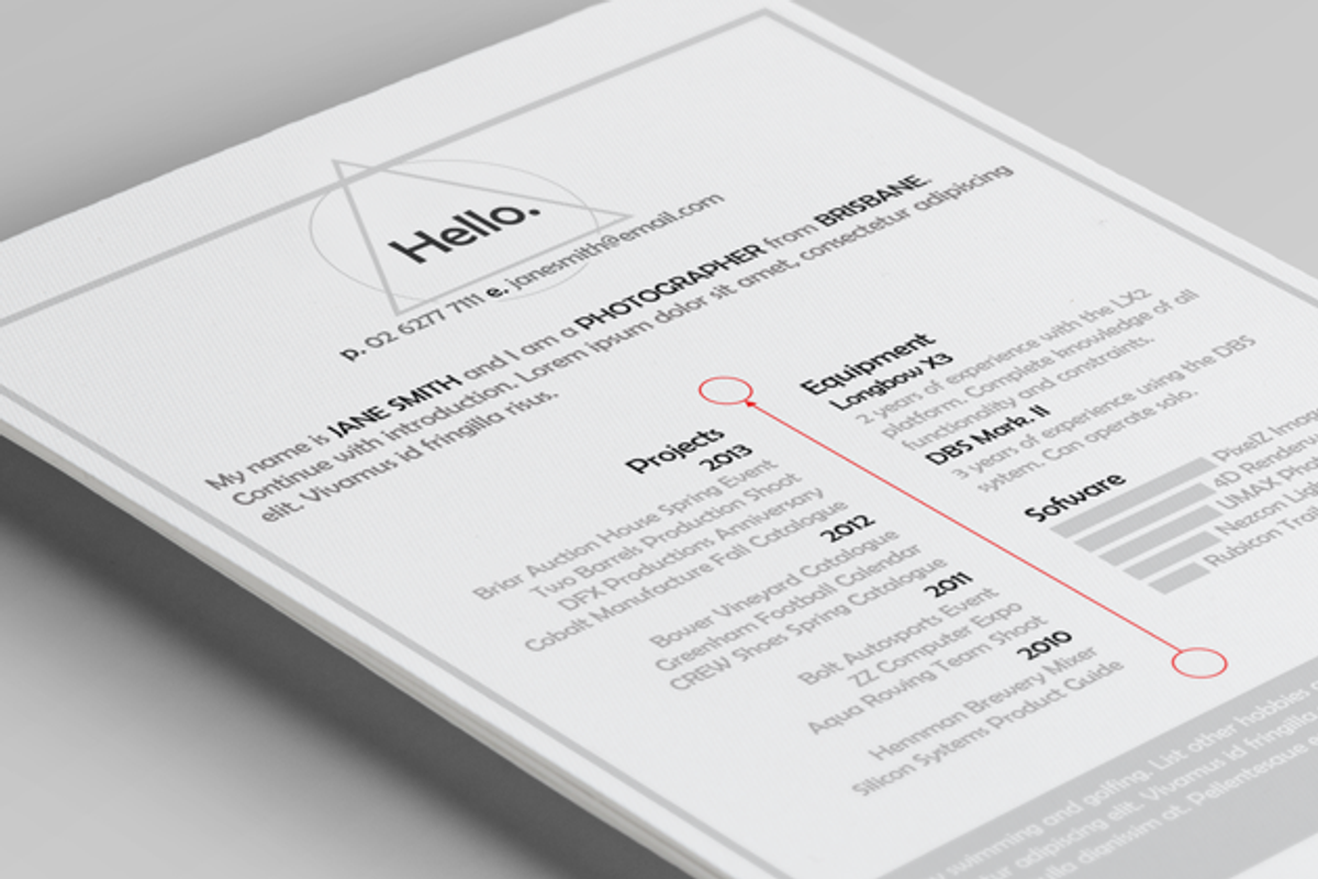 Triangle Resume Template, a Resume Template by 12 Resumes  (Photo 1 of 2)
