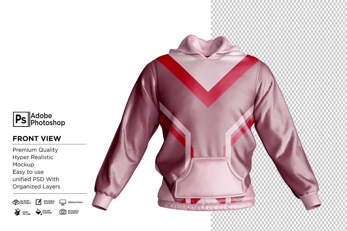 Hoodie Jumper Jacket Mockup, a Hoody Mockup by Nanggroe Scripting (Photo 9 of 9)
