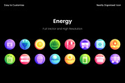 Energy Gradient 3D Icon Set, a Duotone Icon by Wencory (Thumbnail 1 of 2)