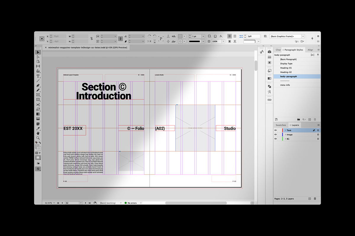 Minimal Editorial Layout Template, a Magazine Template by Lunaria (Photo 13 of 13)
