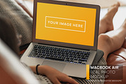 MacBook Air  Person Photo Mockup, a Mac Mockup by Edito (Thumbnail 1 of 2)