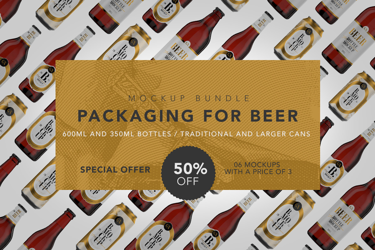 Beer Mockup Bundle, a Product Mockup by Graxaim Mock-up (Photo 1 of 14)